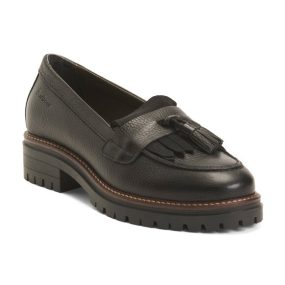 BARBOUR Made In Portugal Leather Dolores Loafers - Picture 1 of 3